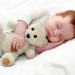 sleeping baby with teddy
