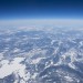High altitude view of the frozen Canadian tundra