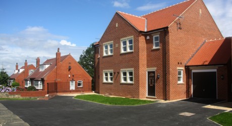 Newly built houses in Yorkshire