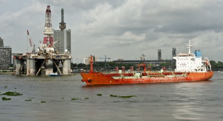 Oil rig off the Lagos coast