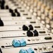 Music mixer in a studio