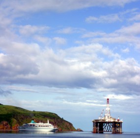 Oil rig off Black Isle, Scotland