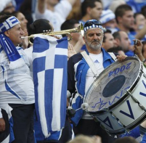 Greek football fans