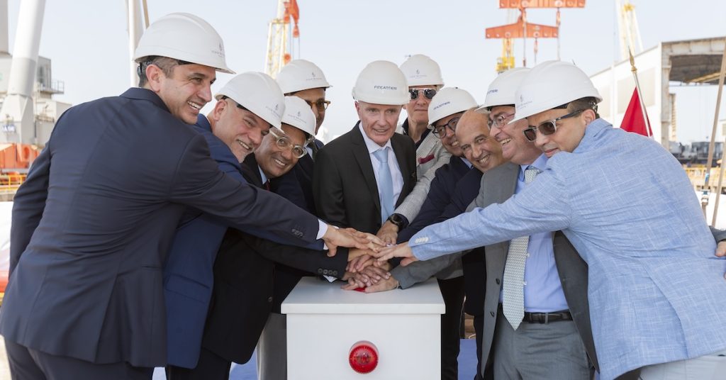Keel-Laying Ceremony for Four Seasons I Yacht