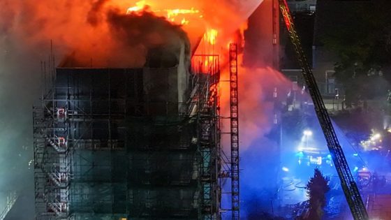 Dagenham Fire Scaffolding in Question