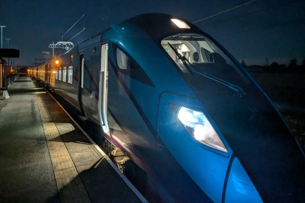 Electric Trains On Track Between York and Church Fenton