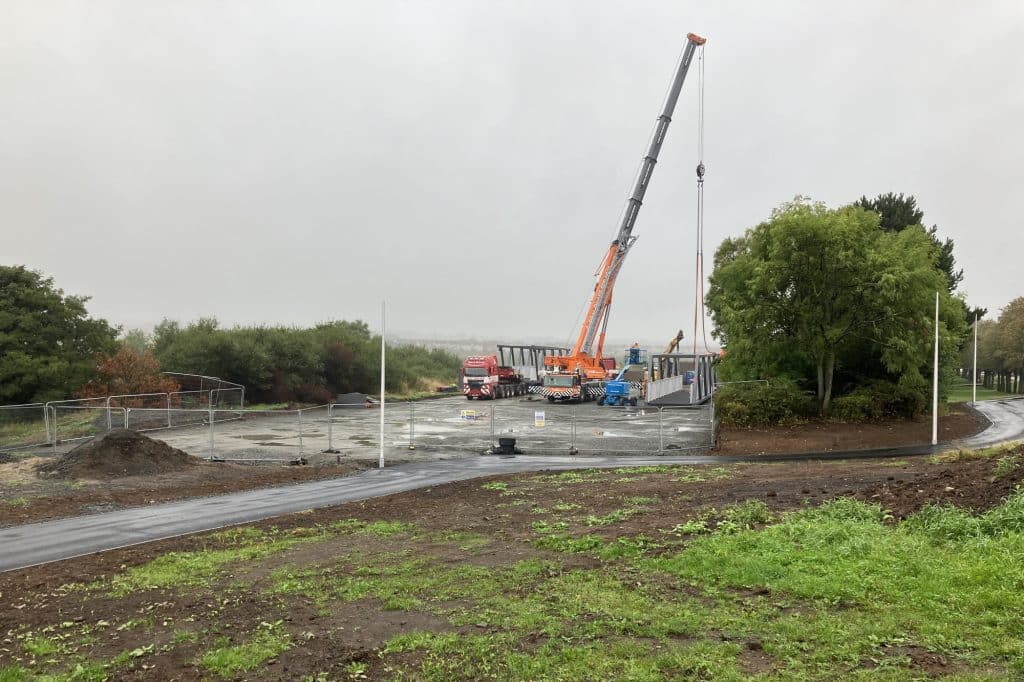 Installation Progress of Levenmouth Rail Link Bridge