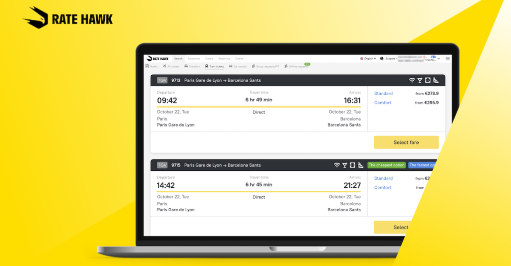 RateHawk Introduces Rail Booking Across Europe