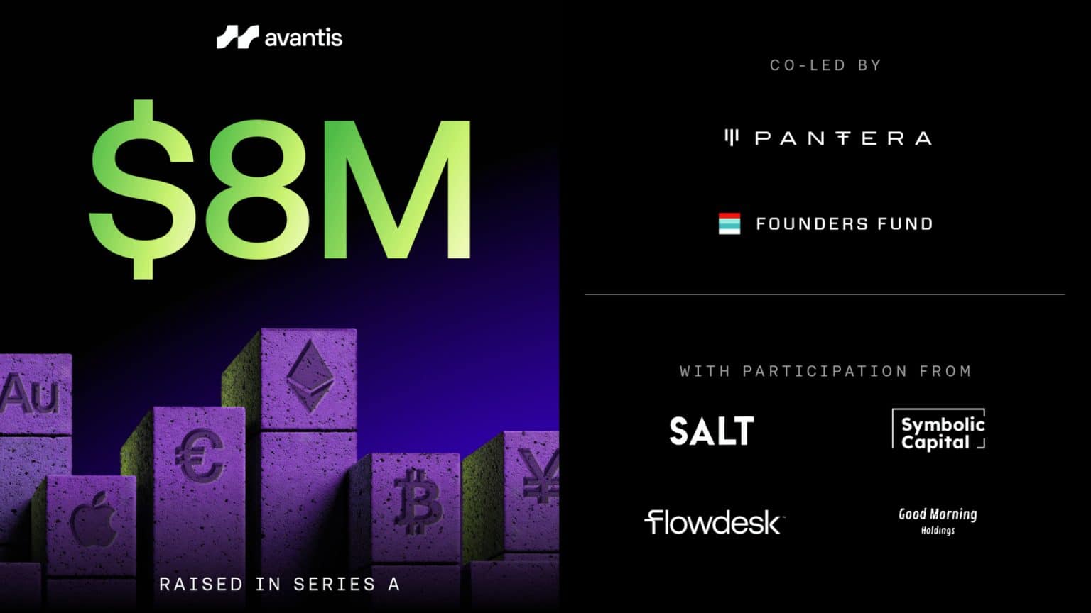 Avantis Raises $8M in Series A Funding to Build DeFi’s Universal Leverage Layer for Real World Assets & Markets.