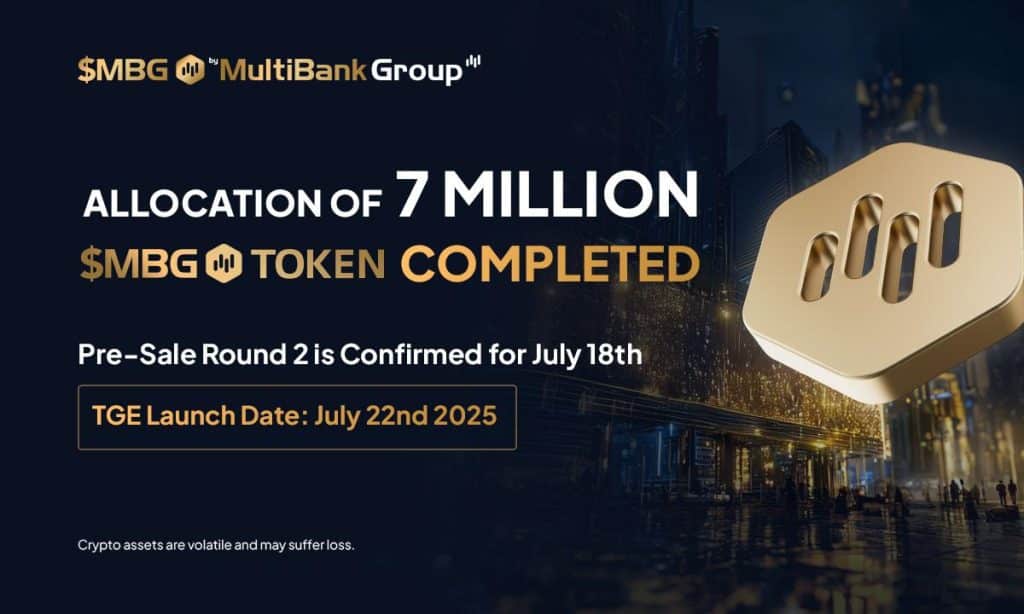 MultiBank Group Announces 7 Million $MBG Tokens Sold Out in Under One Hour During Initial Pre-Sale