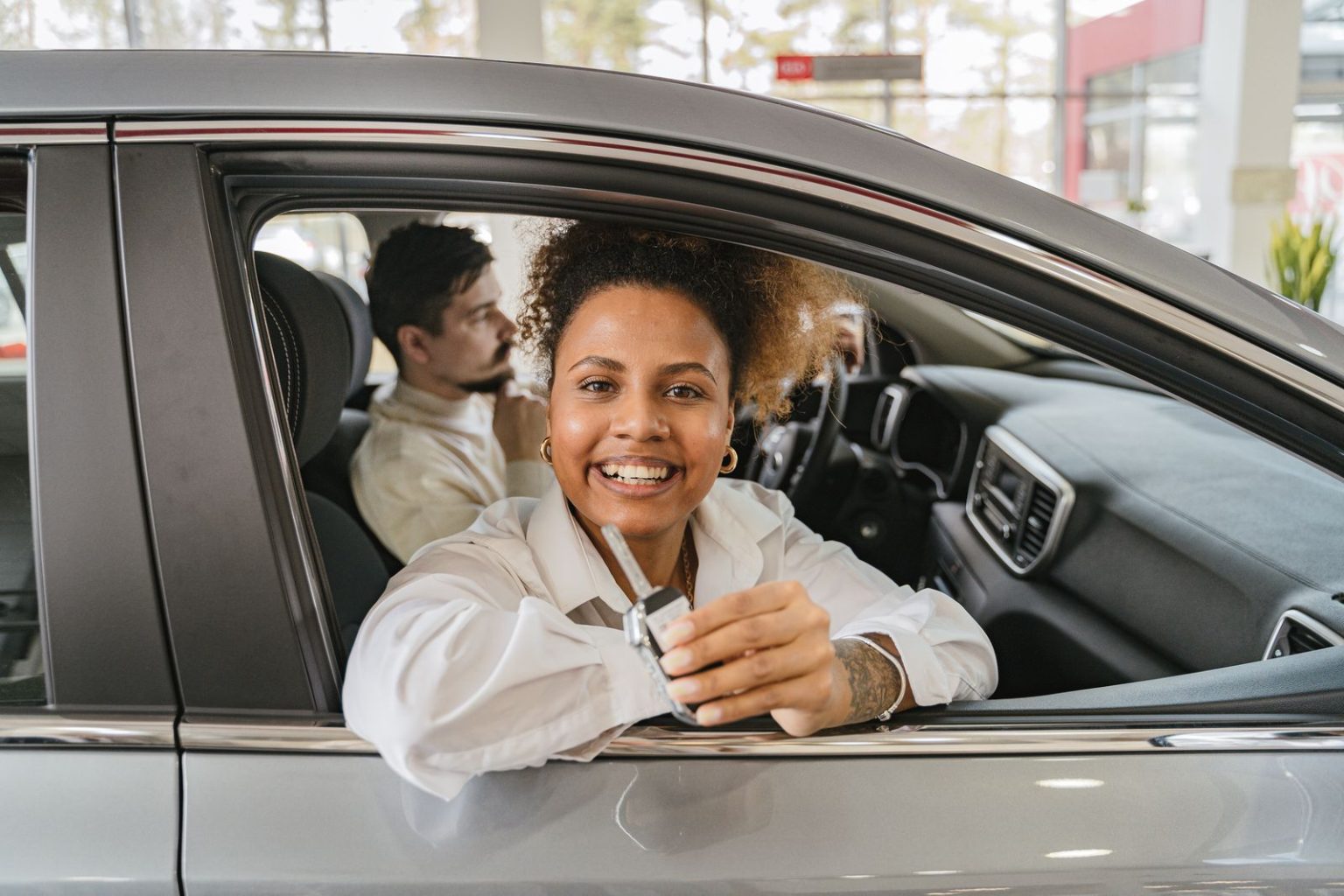 Handing over the keys to a car