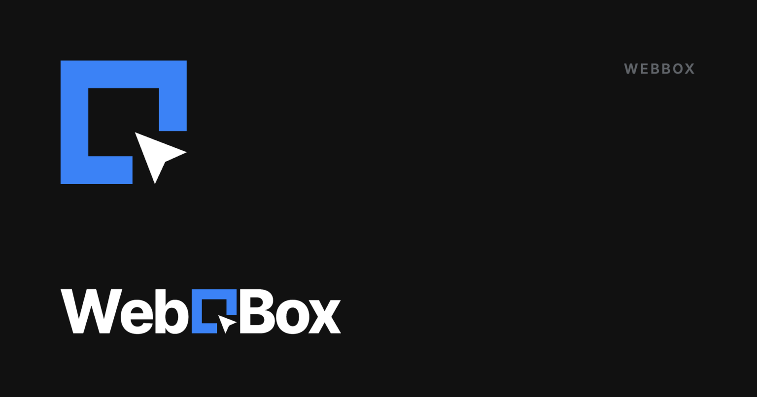 WebBox logo on a dark background